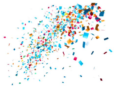 PNG Confetti backgrounds white background celebration.