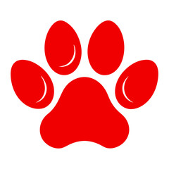 Dog paw logo icon vector illustration 