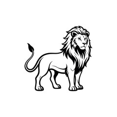 lion vector art illustration 