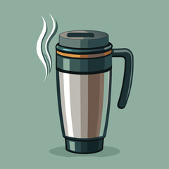 a travel mug with a simple