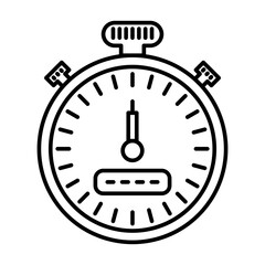 stopwatch Vector Line Icon Design