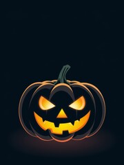 Fototapeta premium Spooky Halloween Pumpkin Lantern