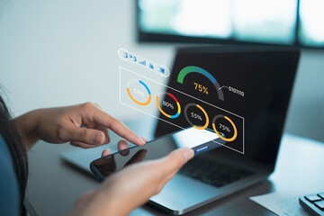 Manage your money and savings plan to buy the best home. The concept of purchasing a house and saving money.