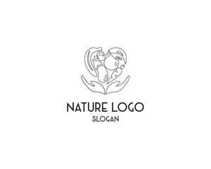 Fototapeta premium vegetable LINE ART logo.eps