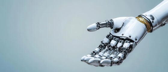 Naklejka premium Cybernetics theory applied to prosthetics, focusing on the principles that govern the interaction of prosthetic components