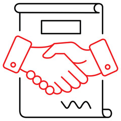 Business Agreement Contract Signing Icon, law, formal, signature, official, deal, binding