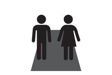 Man and woman icons set. male and female sign and symbol. Girls and boys