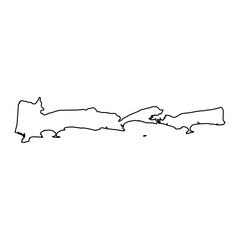 Gwadar district map, administrative division of Pakistan. Vector illustration.