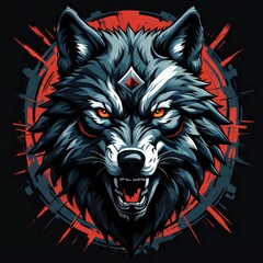 Wolf logo, wolf mascot, wolf illustration	