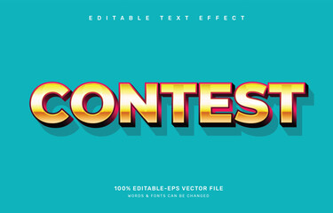 Contest editable text effect template