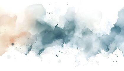 Fototapeta premium Soft watercolor splashes or strokes in muted tones, offering an artistic yet understated look