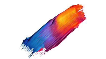 brush strokes background, rainbow colors, isolated on transparent, for design