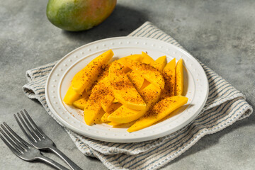 Healthy Mexican Sliced Mango with Tajin Spice