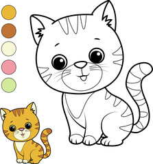 Coloring kitten