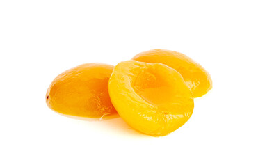 Canned Peaches, Apricot Halves in Syrup, Yellow Fruit Dessert, Tinned Nectarine Compote