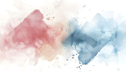 Obraz premium Soft watercolor splashes or strokes in muted tones, offering an artistic yet understated look