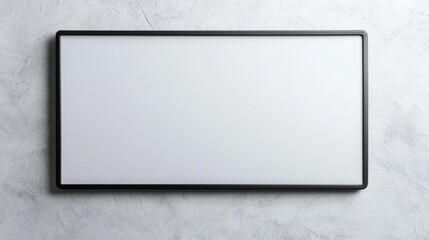 Obraz premium Blank Whiteboard on White Wall with Black Frame
