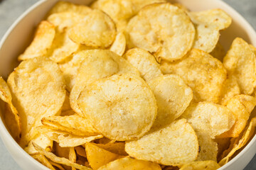 Salty Homemade Kettle Cooked Potato Chips