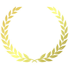 gold laurel leaves award vector png