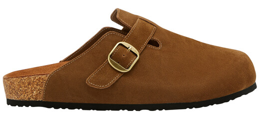 suede  slippers isolated on white