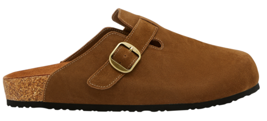 suede  slippers isolated on white