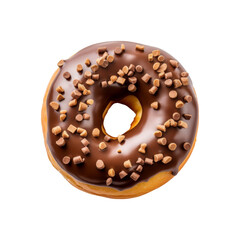 Fototapeta premium Delicious donuts topped with colorful toppings are perfect for bakeries, desserts, meals, treats, and sweet themed designs and projects