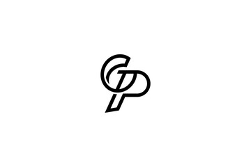 Letter GP or PG Logo Design Vector 