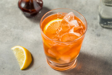 Refreshing Cold Low ABV Bitters and Soda Mocktail