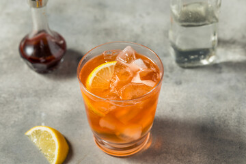 Refreshing Cold Low ABV Bitters and Soda Mocktail