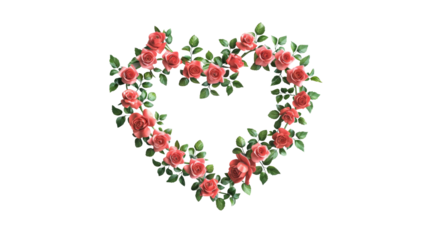 Heart and flowers Gift for your loved. Wreath of roses