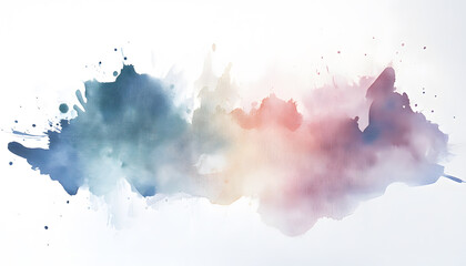 Obraz premium Soft watercolor splashes or strokes in muted tones, offering an artistic yet understated look