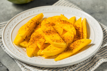 Healthy Mexican Sliced Mango with Tajin Spice