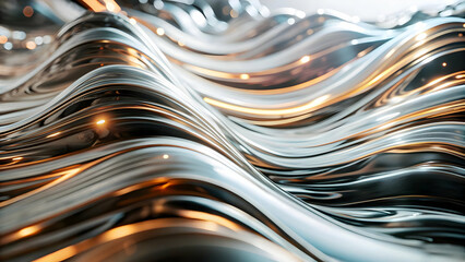 3D Glowing Abstract Wave Patterns Symbolizing Digital Transformation - Vibrant Colors on White Background