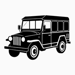 Jeepney Black silhouette