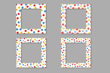 Colorful abstract motif photo frame