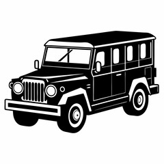 Jeepney Black silhouette