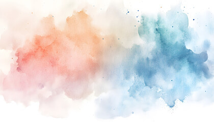 Fototapeta premium Soft watercolor splashes or strokes in muted tones, offering an artistic yet understated look