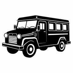 Jeepney Black silhouette