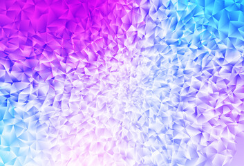 Light Pink, Blue vector polygon abstract layout.