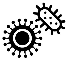 Germ outline outline icon.