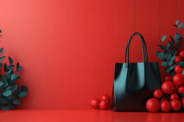 Coupon flat design side view Black Friday theme 3D render Complementary Color Scheme