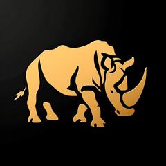 Obraz premium Beautiful Rhino Logo, Rhinoceros Design for Your Corporate and Business Graphic Resource or Creative Project, Ai Generative