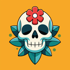 Flower Crowned Skull