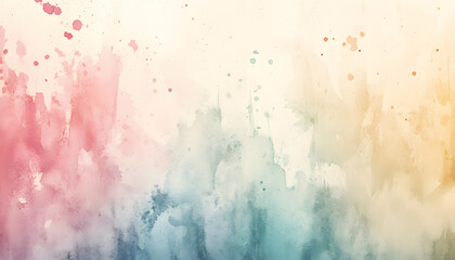 Fototapeta premium Soft watercolor splashes or strokes in muted tones, offering an artistic yet understated look