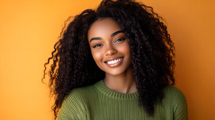 Photo of an attractive Black woman with long hair.
