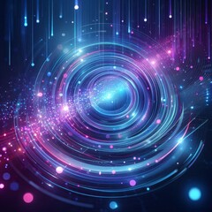 Obraz premium Abstract background with blue and purple neon light rays, cut out 