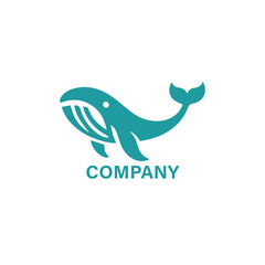 Whale Logo Design for a Brand With Placeholder Text fish logo vector whale logo design concept icon symbol template Fish logo vector template, suitable for fishing, restaurant seafood, market shop, bu