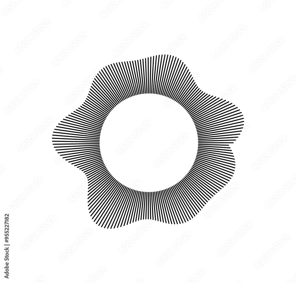 Aufkleber concentric sound patterns that beautifully illustrate radial waveforms, capturing the essence of aud