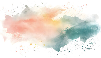 Obraz premium Soft watercolor splashes or strokes in muted tones, offering an artistic yet understated look