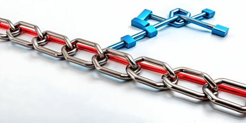 Obraz premium AI Blockchain and Investment Frame - Transformative Power of Blockchain Symbolized in Sleek Border Frame with Investment Arrows, Copy Space for Financial Growth Concept in Photo Stock